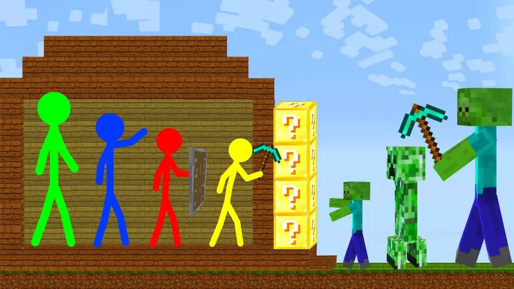 Contoh animasi stickman Minecraft