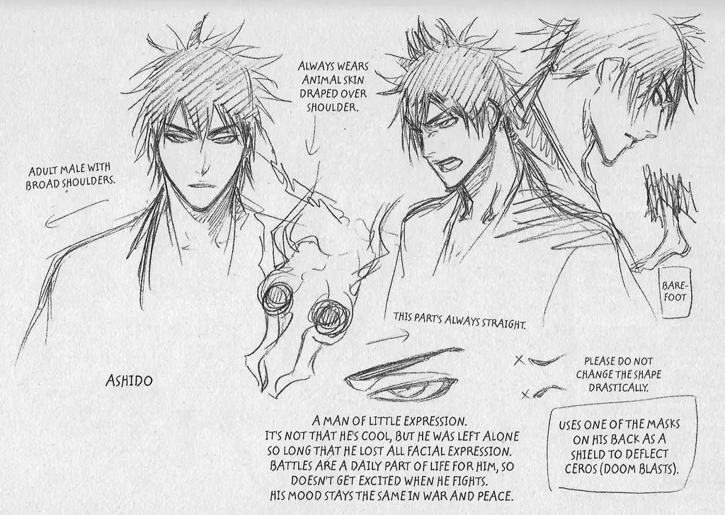 Gambar desain karakter OC Bleach