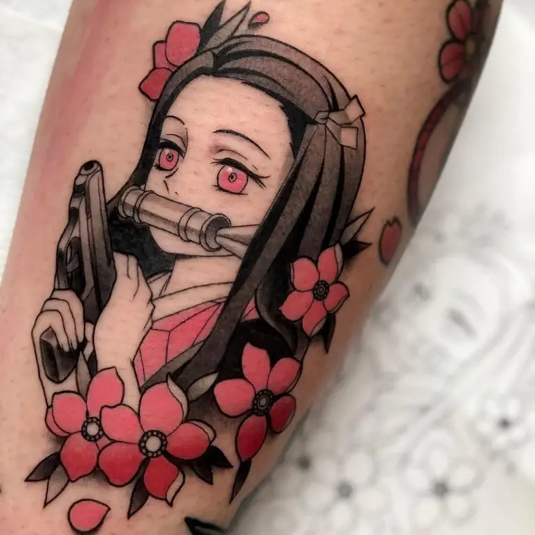 Berbagai desain tato wajah anime