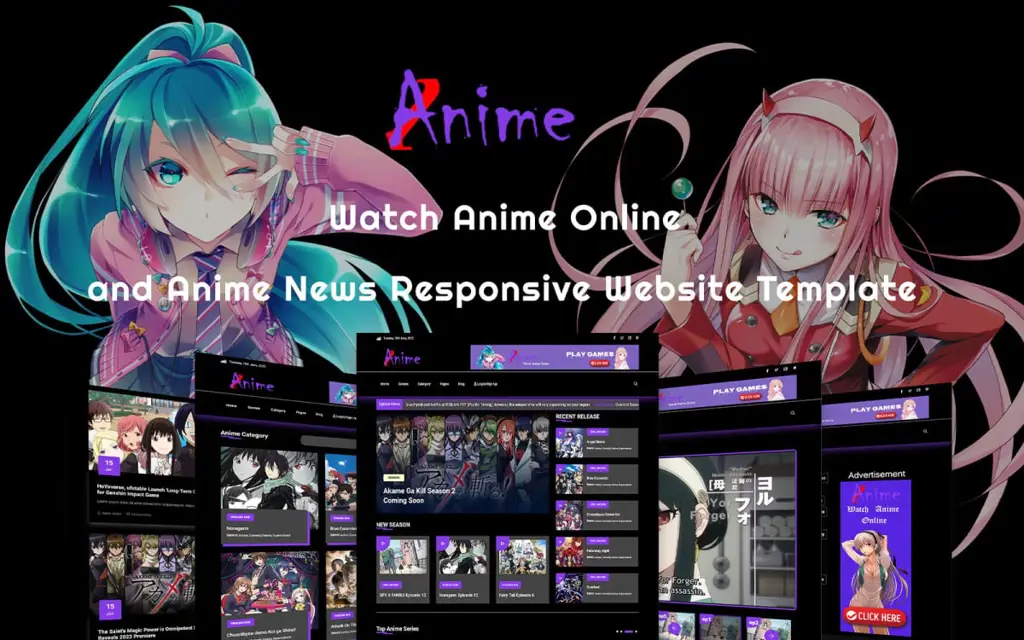 Berbagai contoh template blogger anime yang menarik dan modern