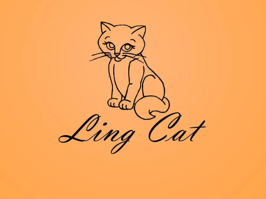 Logo kucing yang elegan dan anggun