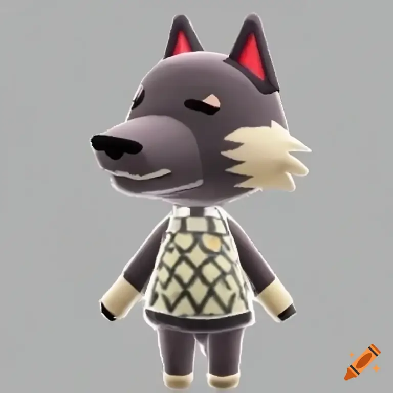 Gambar villager serigala di Animal Crossing