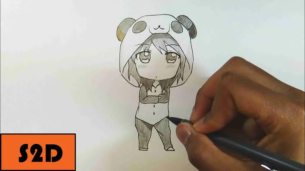 Contoh sketsa anime chibi perempuan