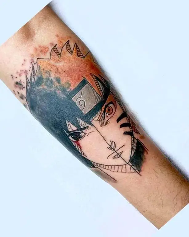 Berbagai desain tato karakter Naruto