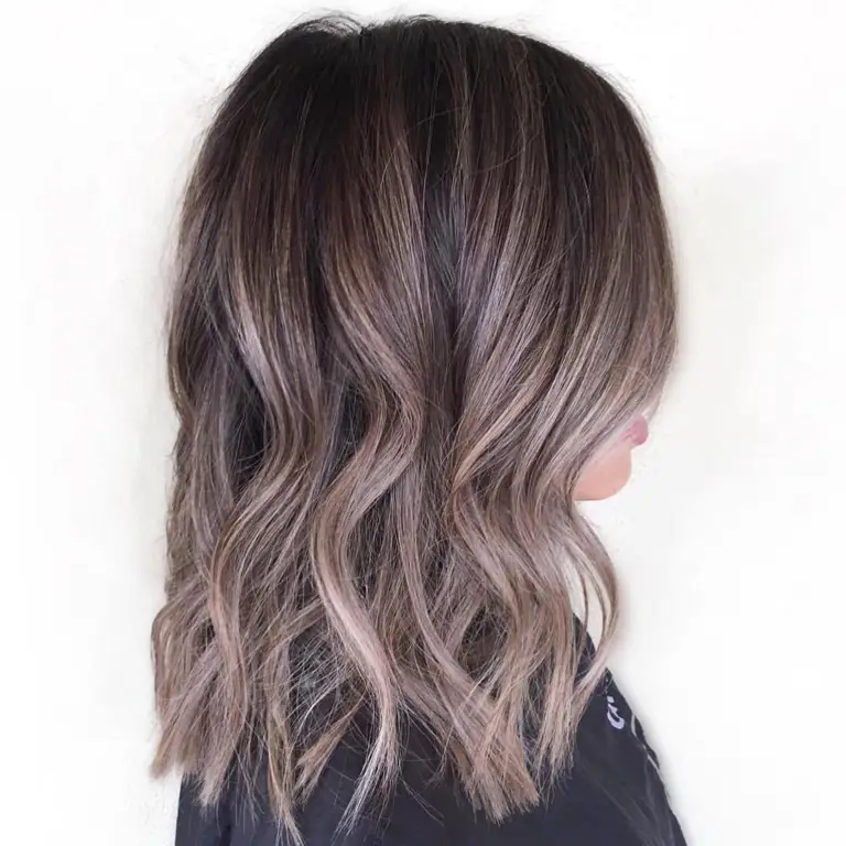 Contoh warna rambut ash brown tanpa bleaching