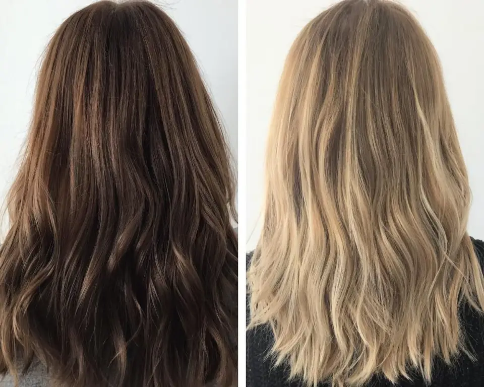 Contoh warna rambut ash brown tanpa bleaching