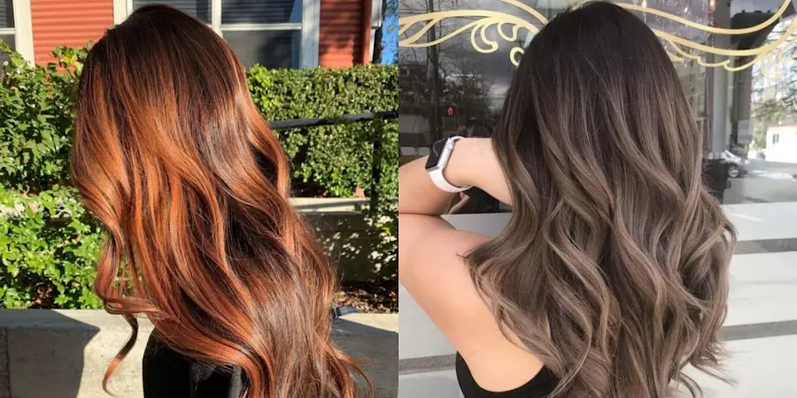 Contoh warna rambut golden brown tanpa bleaching