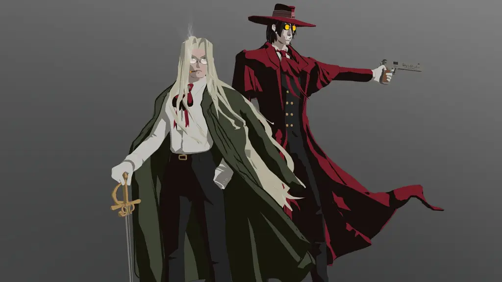 Integra dan Alucard dari anime Hellsing