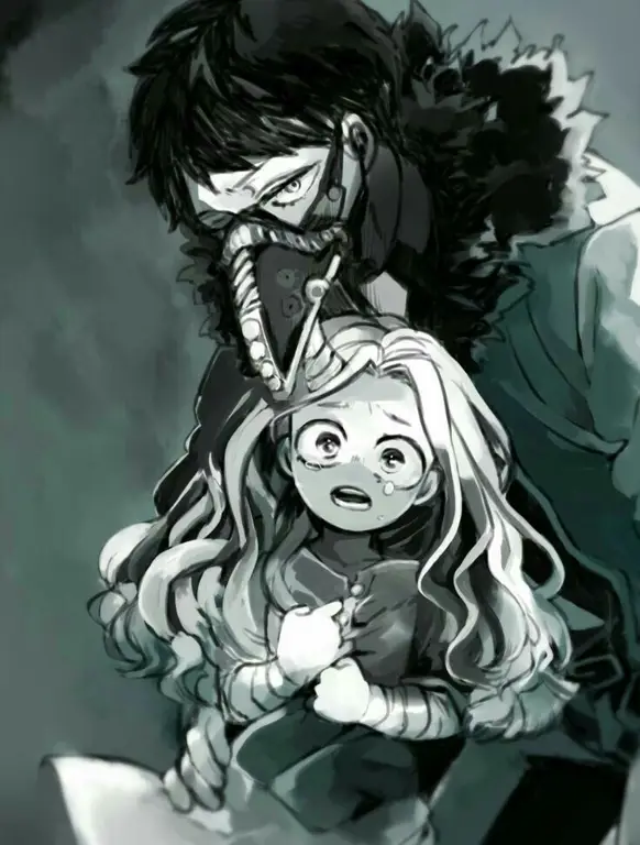 Gambar Eri dan Overhaul dari Boku no Hero Academia