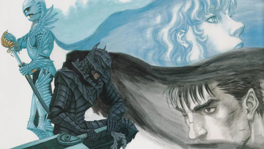 Gambar Griffith dan Guts dari Berserk 1997