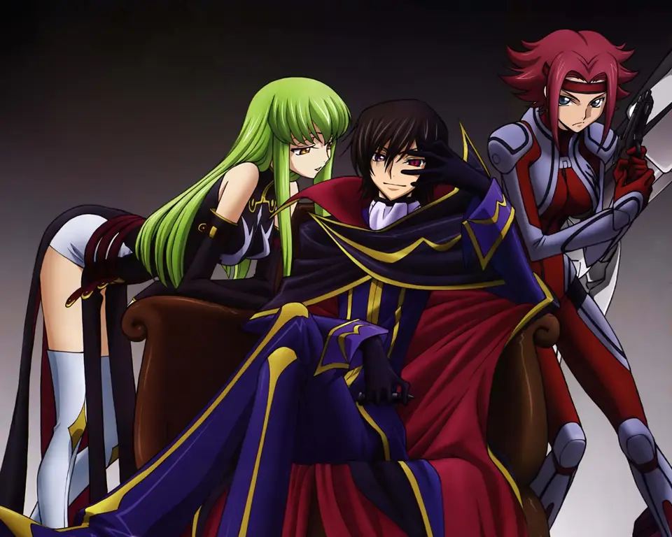 Gambar Lelouch dan C.C. di Code Geass