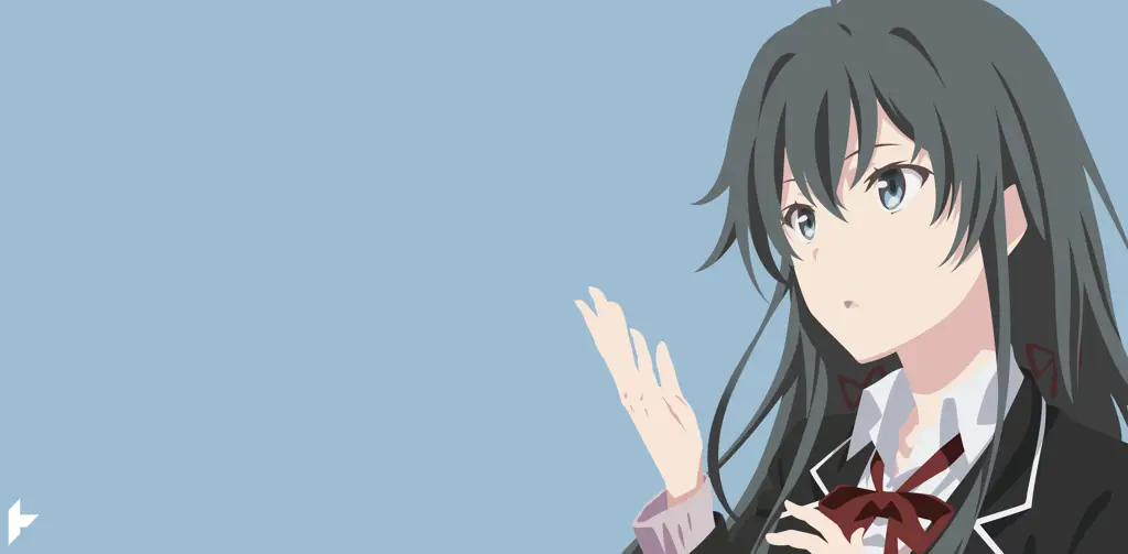 Gambar Yukino Yukinoshita dan Hachiman Hikigaya dari anime Oregairu