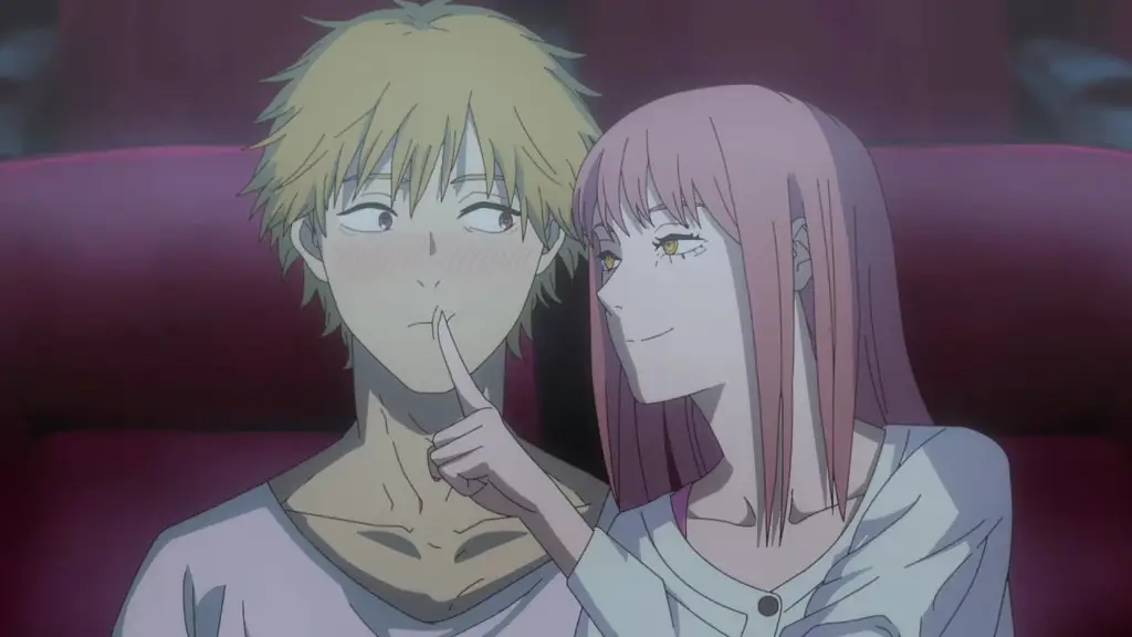 Denji dan Makima dalam Chainsaw Man episode 2