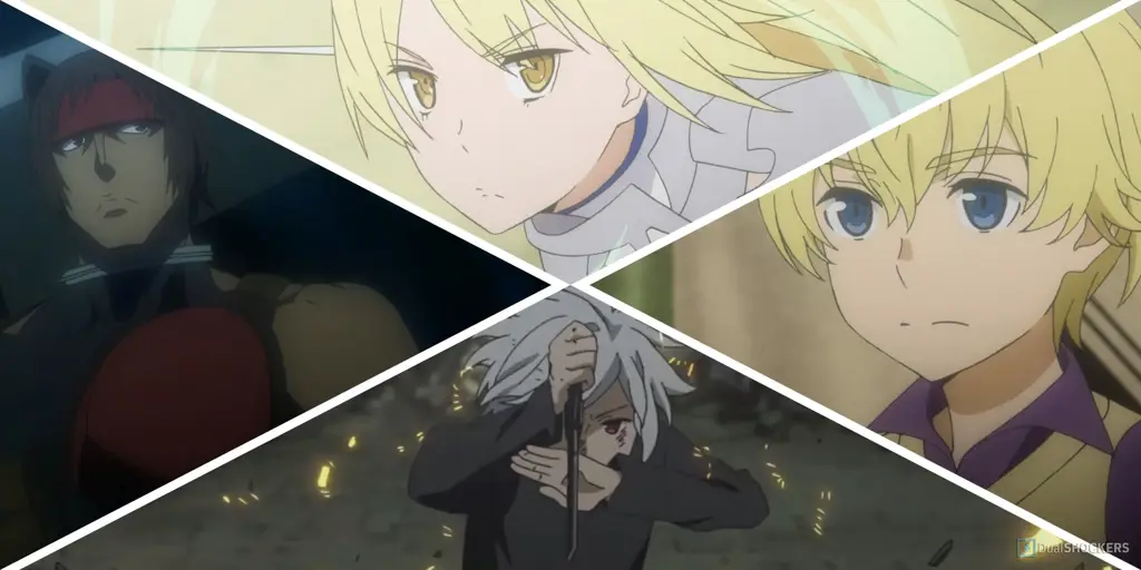 Gambar karakter Danmachi berinteraksi