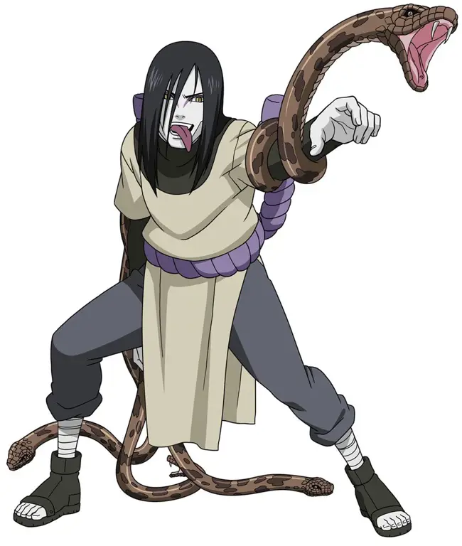 Orochimaru dan Naruto berinteraksi dalam adegan tertentu.