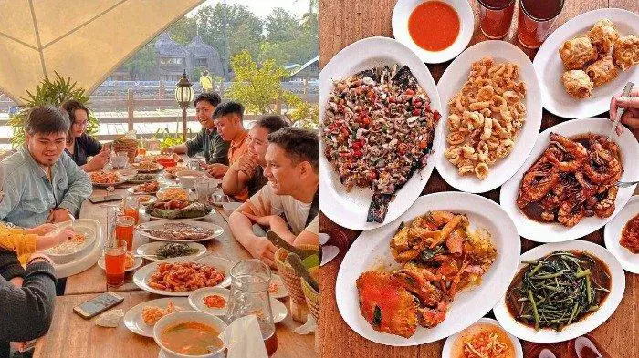 Suasana interior restoran Bandar Djakarta Ancol yang nyaman dan mewah