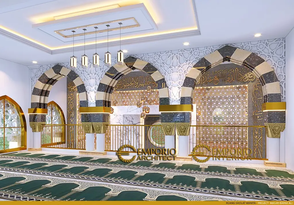 Foto interior Masjid Bandar Jaya yang modern dan bersih