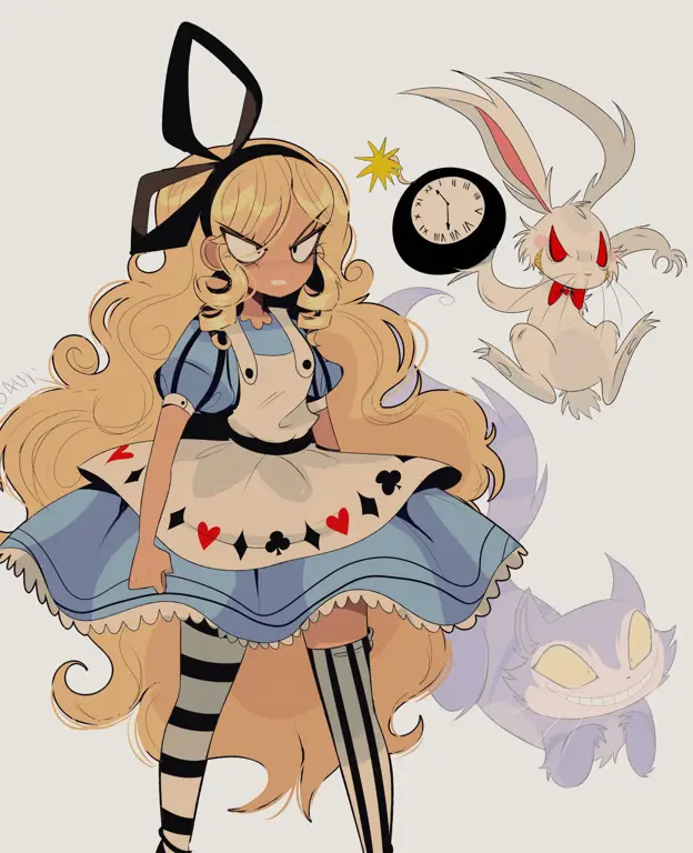 Gaya anime Alice in Wonderland