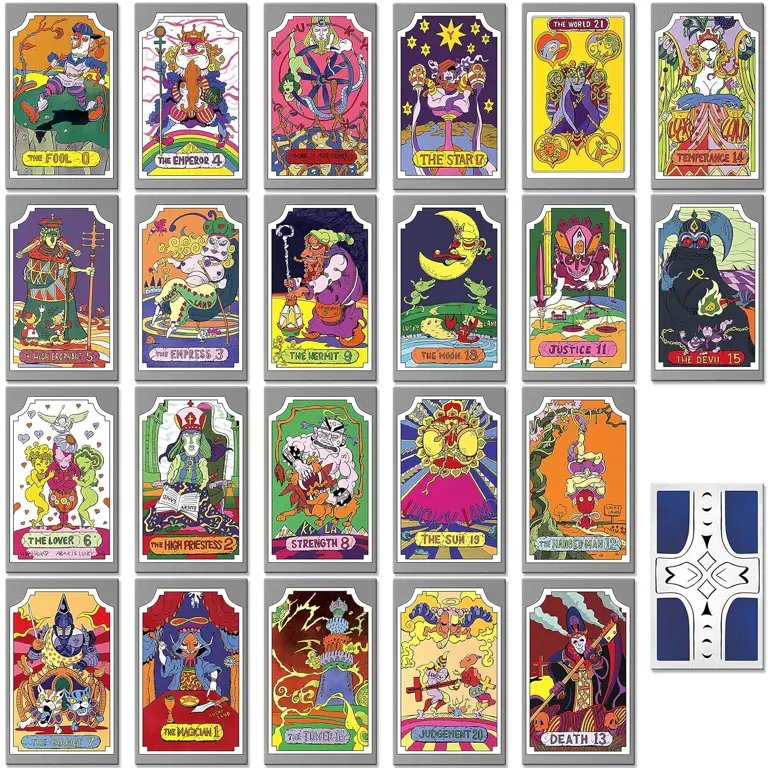 Desain kartu Tarot terinspirasi oleh JoJo's Bizarre Adventure