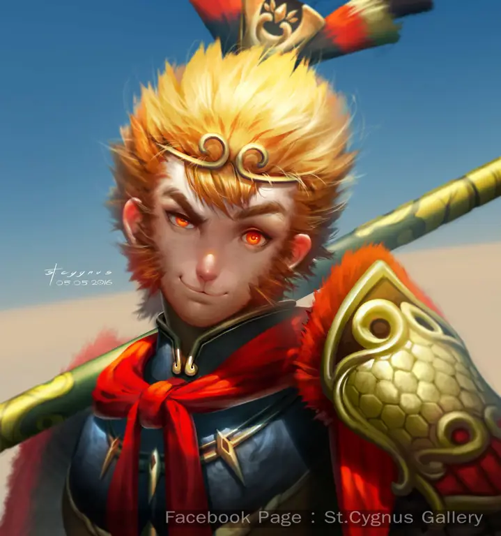 Berbagai desain Sun Wukong dalam anime