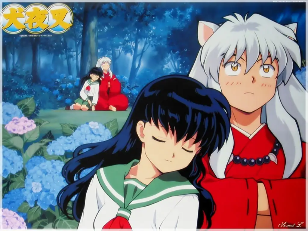 Inuyasha dan Kagome dalam sebuah adegan