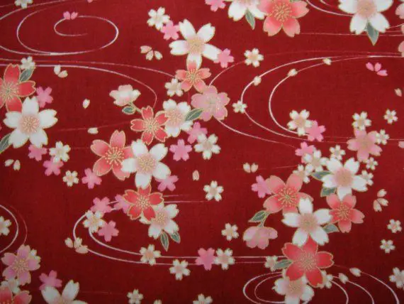 Kimono dengan corak dan warna yang rumit