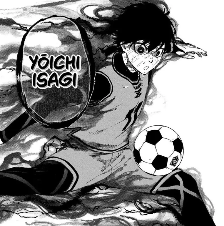 Panel manga Blue Lock yang menampilkan Isagi Yoichi