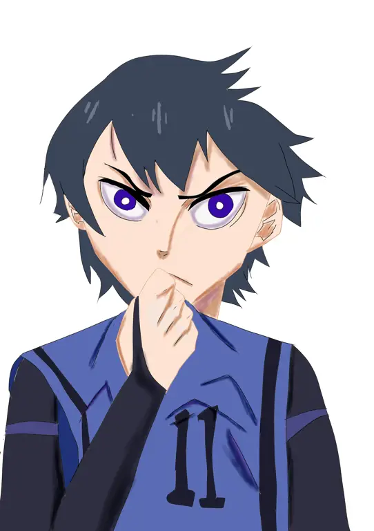 Isagi Yoichi dalam pertandingan Blue Lock