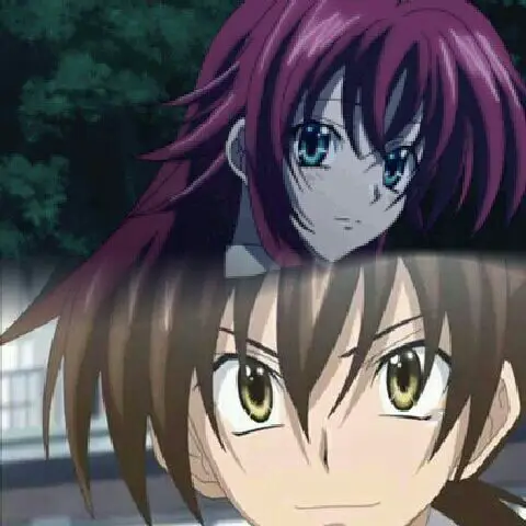 Gambar Issei Hyodo dan Rias Gremory bersama