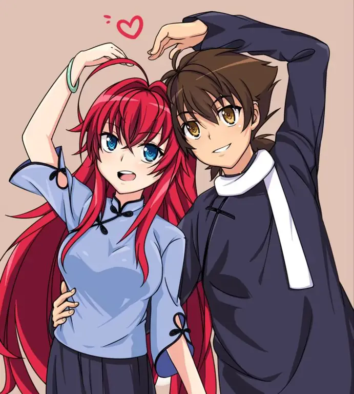 Gambar Issei Hyodo, tokoh utama dalam anime High School DxD