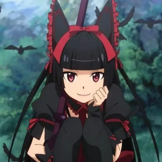 Itami Youji dan Rory Mercury dari anime Gate