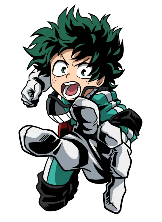 Gambar Izuku Midoriya di manga