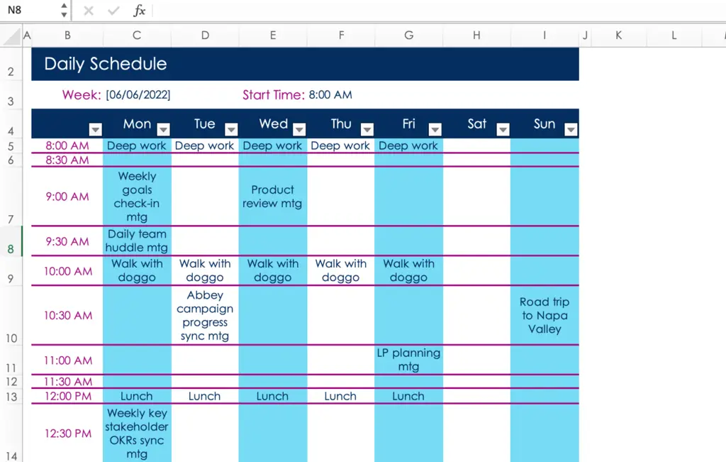 Gambar kalender yang menunjukkan jadwal kegiatan