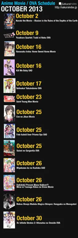 Gambar jadwal rilis manga