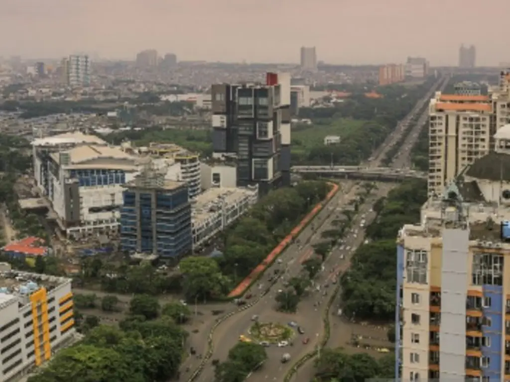 Pemandangan jalanan di Kemayoran