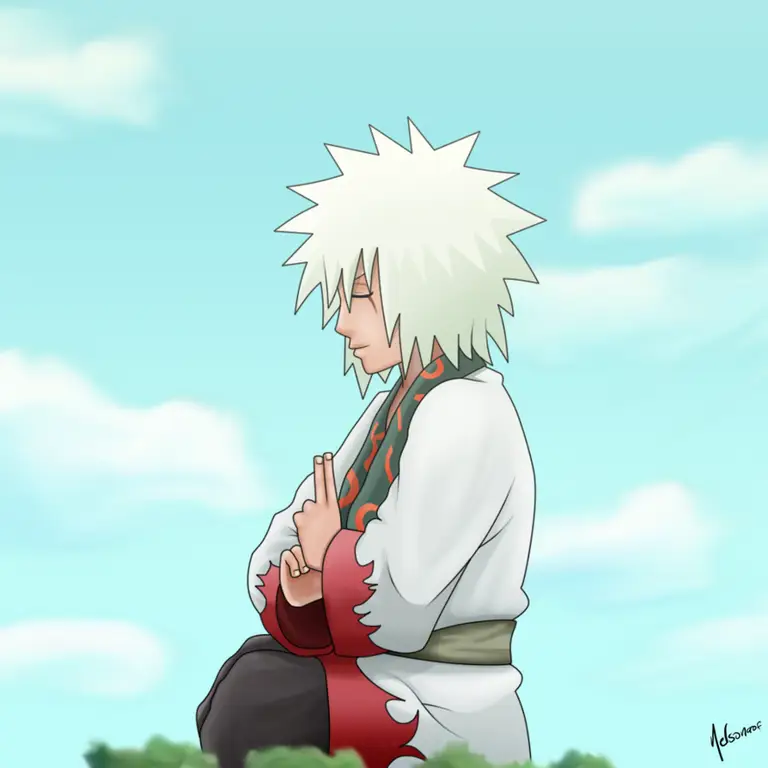 Gambar Jiraiya melatih Naruto