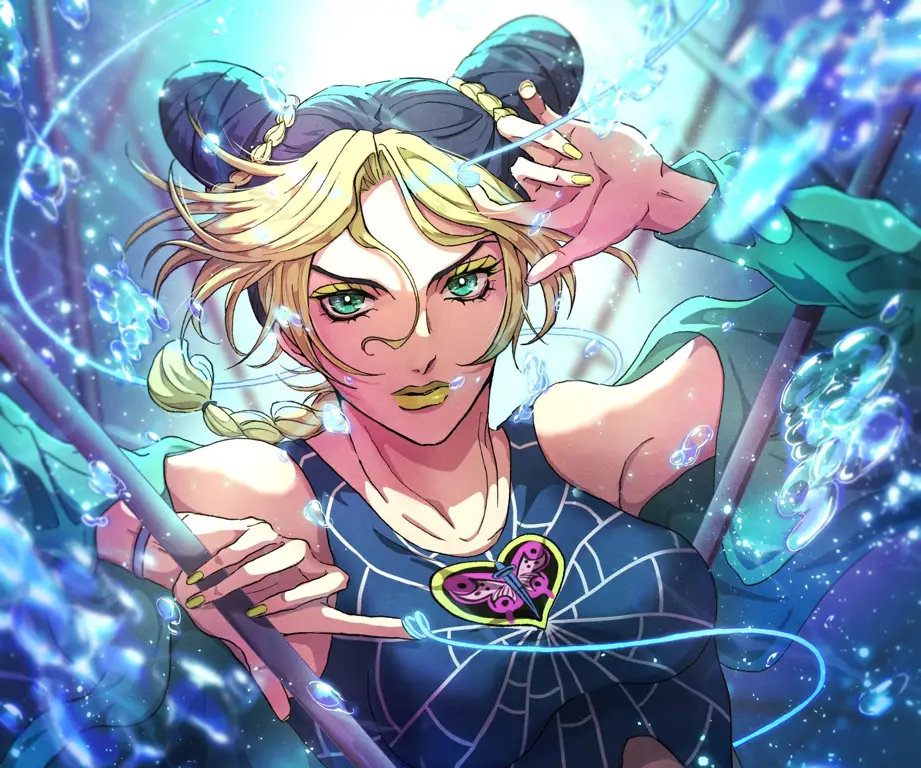 Gambar Jolyne Cujoh dalam Stone Ocean