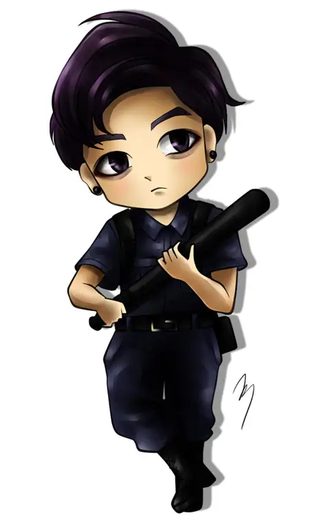 Gambar Jungkook bergaya chibi yang lucu dan imut