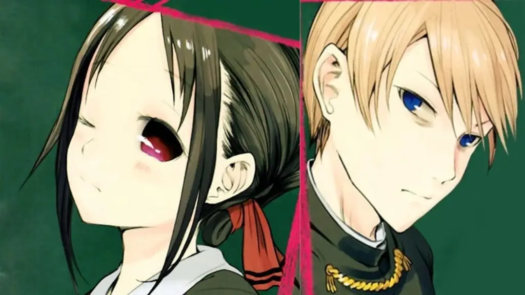 Gambar Kaguya Shinomiya dan Miyuki Shirogane dari manga Kaguya-sama