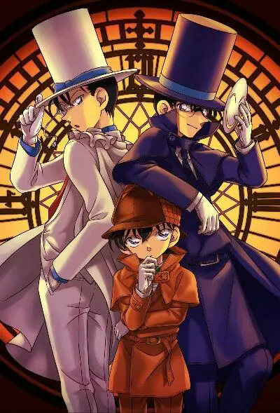 Kaito Kid dan Conan Edogawa bersama-sama