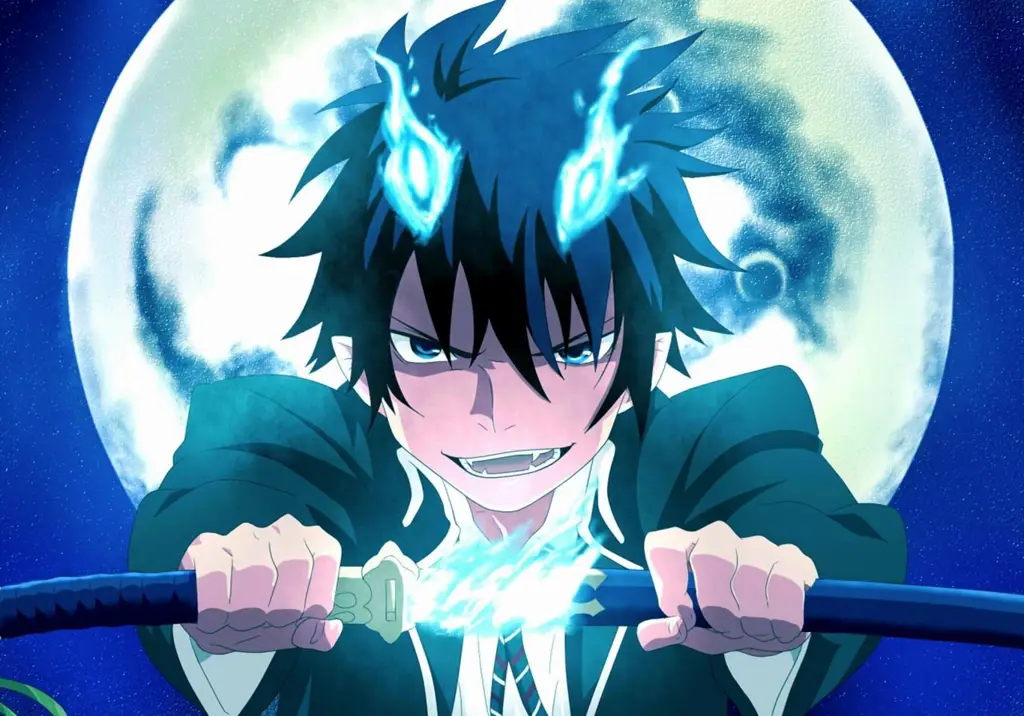 Gambar Rin dan Yukio Okumura dari anime Blue Exorcist