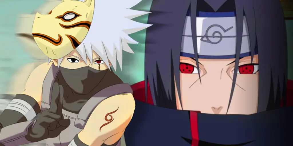 Gambar Kakashi dan Itachi dalam anime Naruto