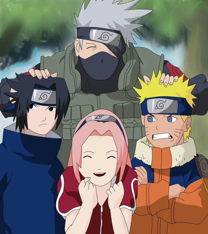 Kakashi sensei bersama Tim 7