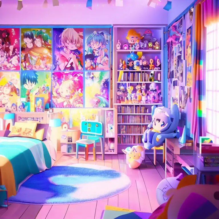 Dekorasi kamar bertema anime