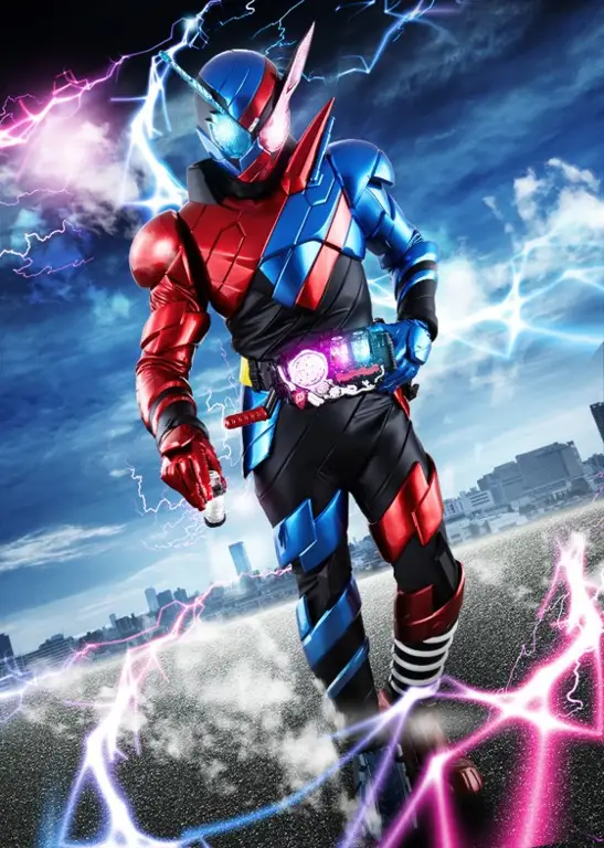 Gambar Kamen Rider Build dengan tampilan full body