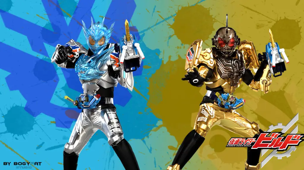 Kamen Rider Build dan Grease beraksi bersama