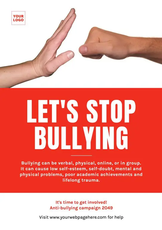 Desain poster kampanye stop bullying