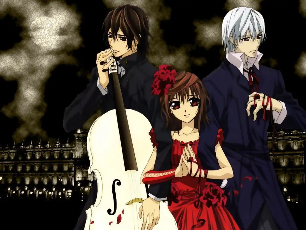 Gambar Kaname dan Yuki dari Vampire Knight