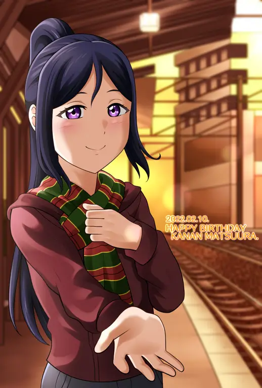 Gambar fanart Kanan Matsuura dari Love Live! Sunshine!!