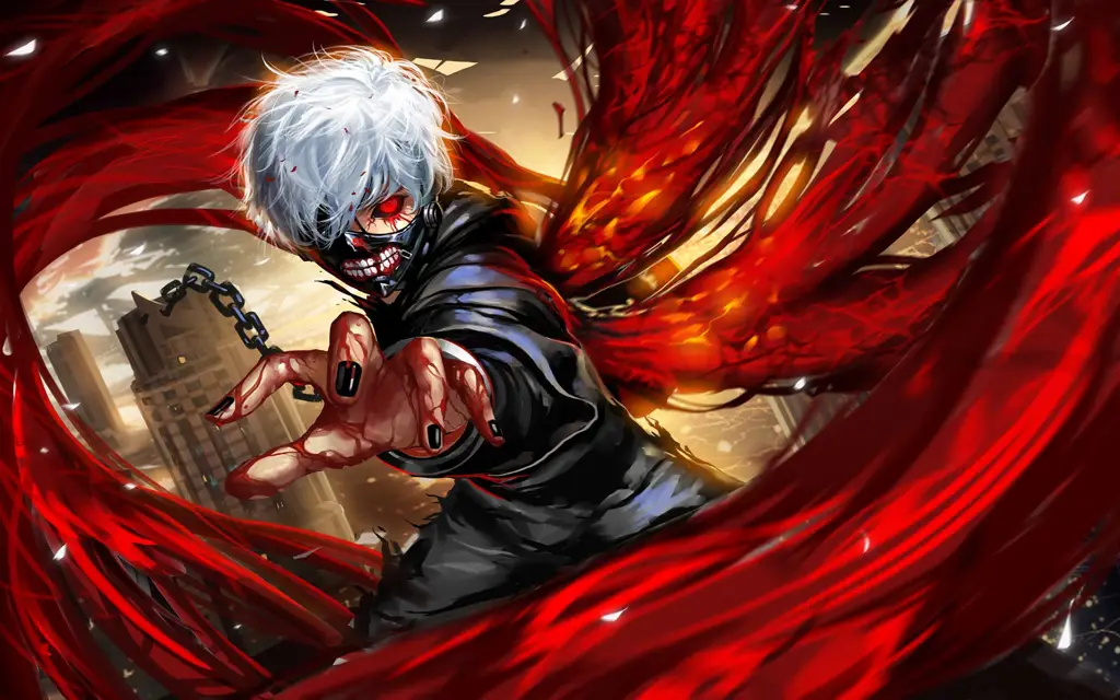 Kaneki Ken, karakter utama Tokyo Ghoul Gambar Kaneki Ken dari Tokyo Ghoul